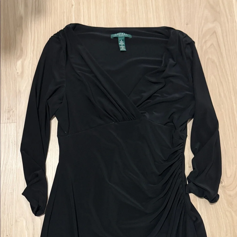 Ralph Lauren Elegant Black Long Sleeve Dress - Picture 3 of 5